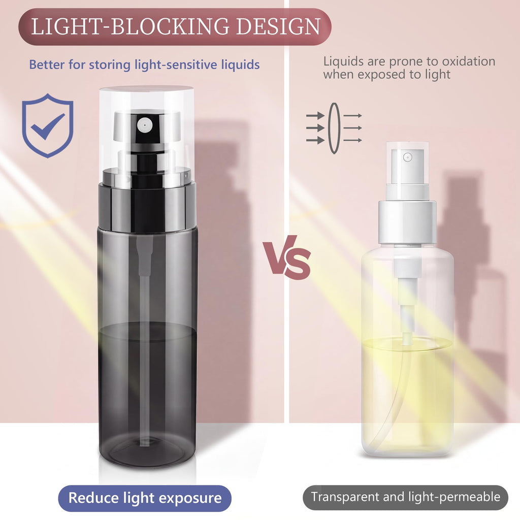 Black Small Spray Bottles, Portable Plastic Fine Mist Containers