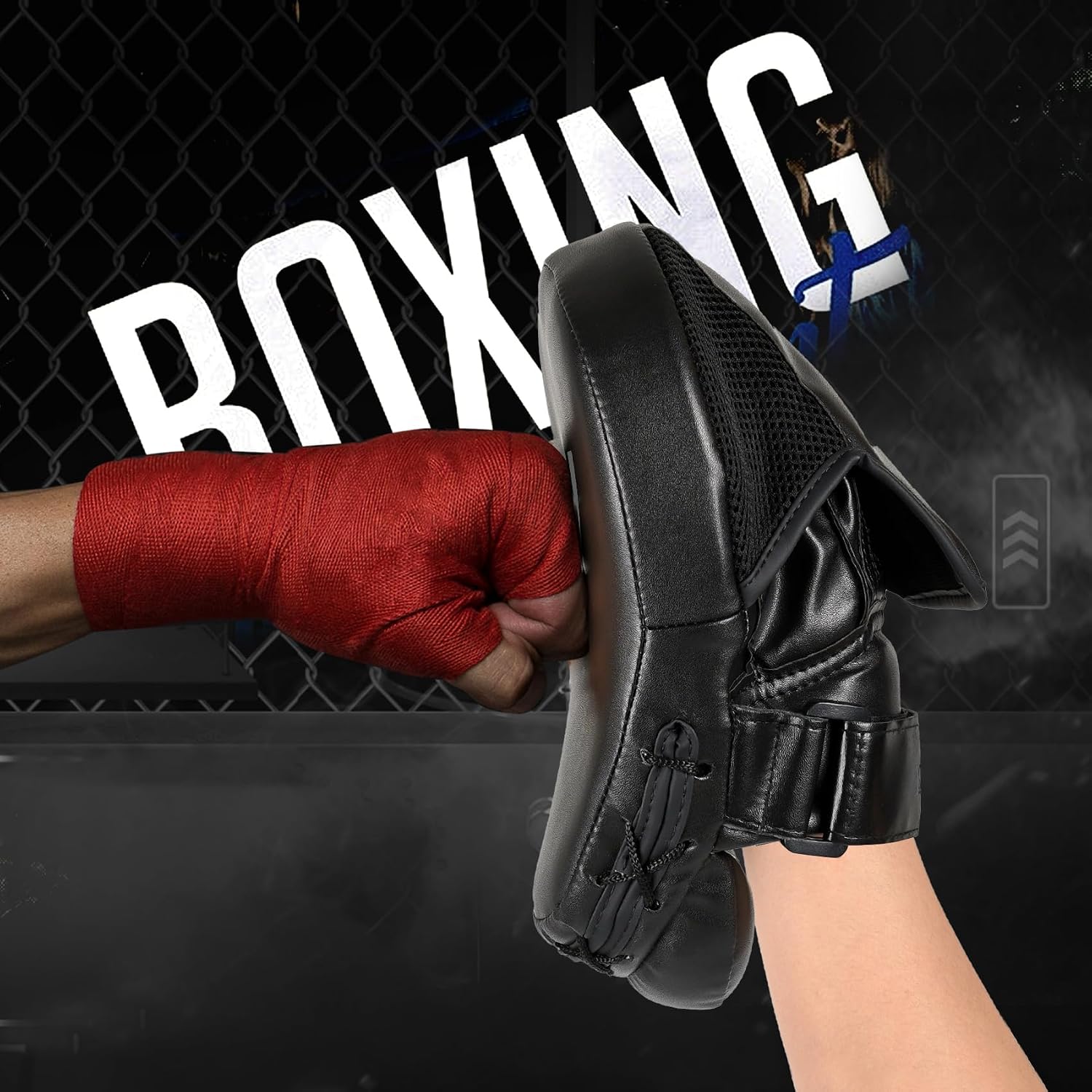 Boxing Pads Punching Mitts for Training,Muay Thai,Martial Arts | Curved Focus Punch Mitts