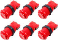 6X American Style Standard Arcade Buttons Switchable Happ Type 30mm Push Button 3/16" Terminal for Jamma Mame Kit