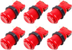 6X American Style Standard Arcade Buttons Switchable Happ Type 30mm Push Button 3/16" Terminal for Jamma Mame Kit