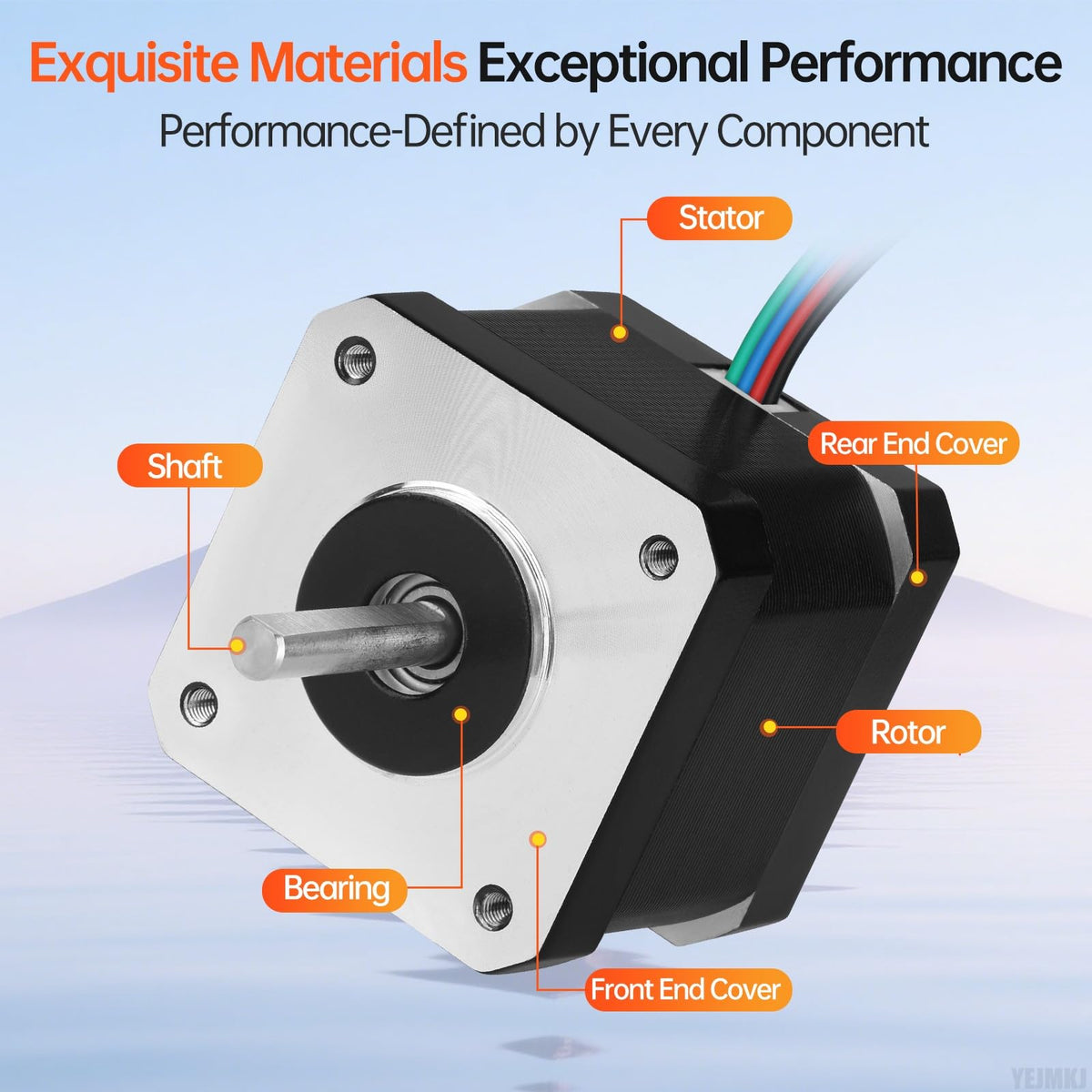 YEJMKJ 10Pack Nema 17 Stepper Motor 42x40mm 0.41Nm (58.06oz·in) 1.5A 2.0Ω