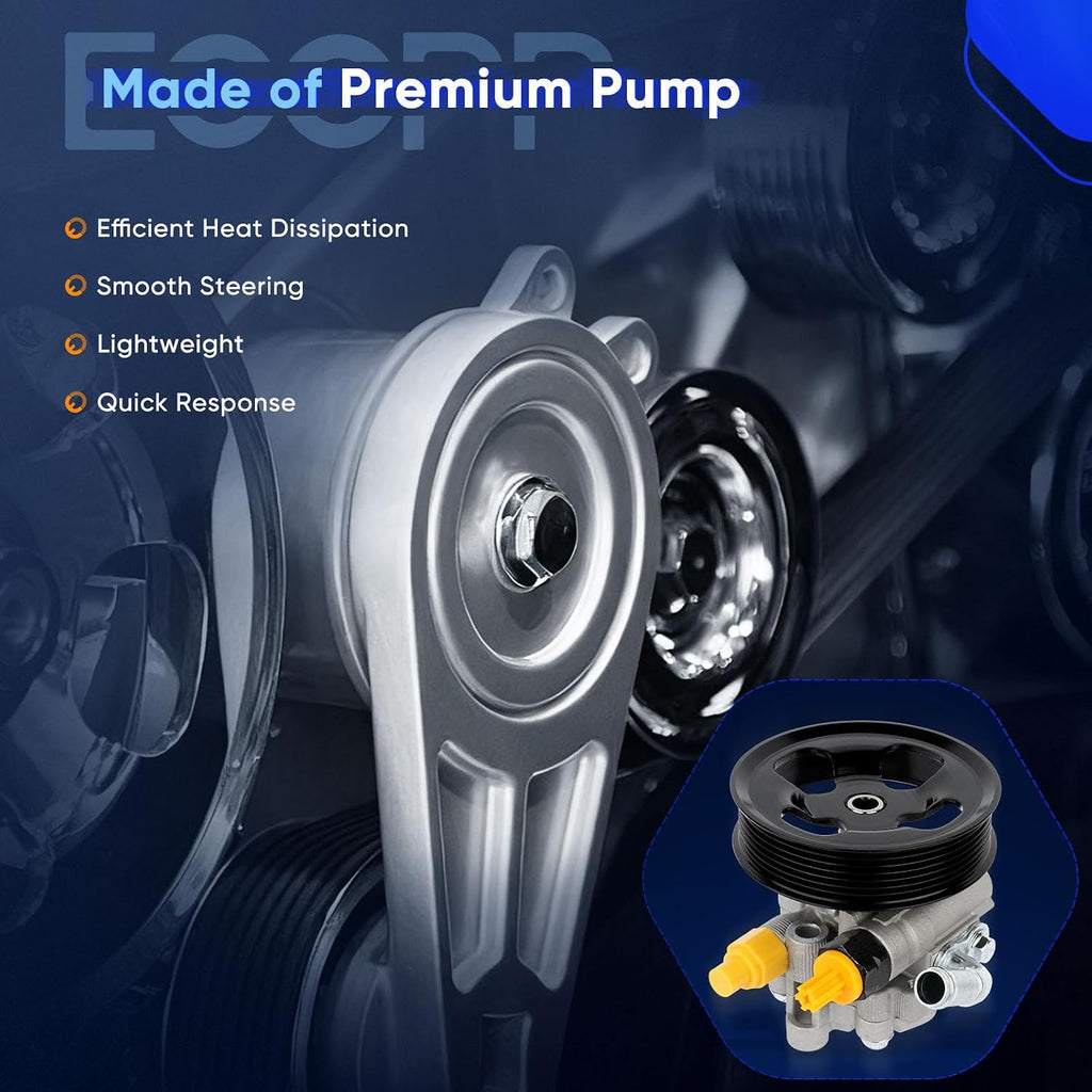 ECCPP Power Steering Pump fit for TOYOTA for CAMRY 2002 2003 2004 2005 2006 2007 2008 2009 2.4L l4 Replace # 21-5245 Power Assist Pump Assembly