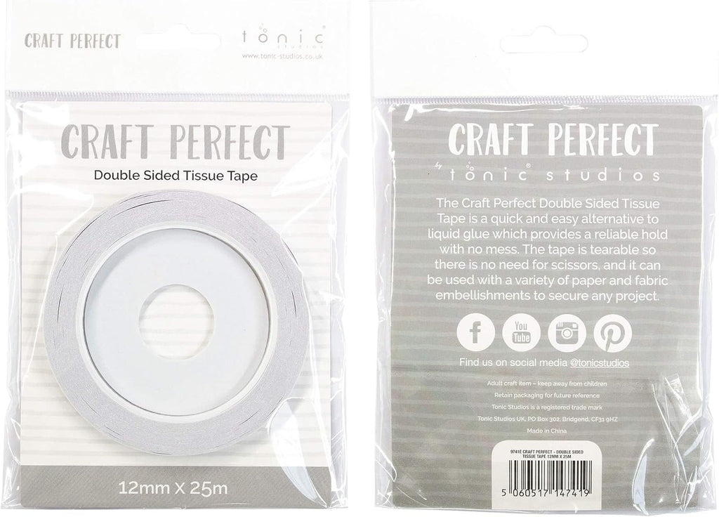 Craft Perfect Double-Sided Tissue Tape .47" X27.3yds-Clear