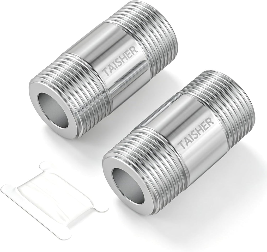 TAISHER 2Pcs Extra Thick Nipple Cast Pipe Fitting,3/4" NPT Male,2" Length