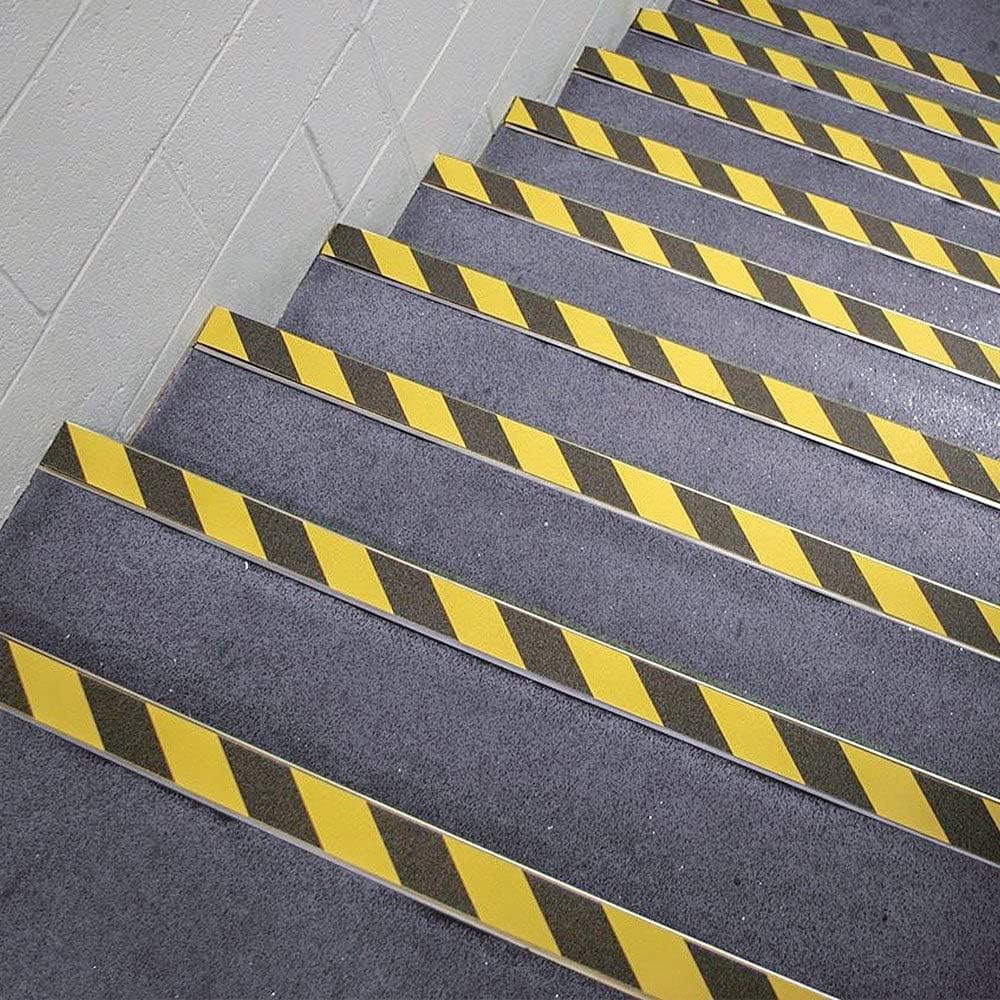 Floor Marking Tape - 2 Pack Black & Yellow Hazard Tape, 2" x 46 ft Each | Safety Warning Stripe Tape for Floors