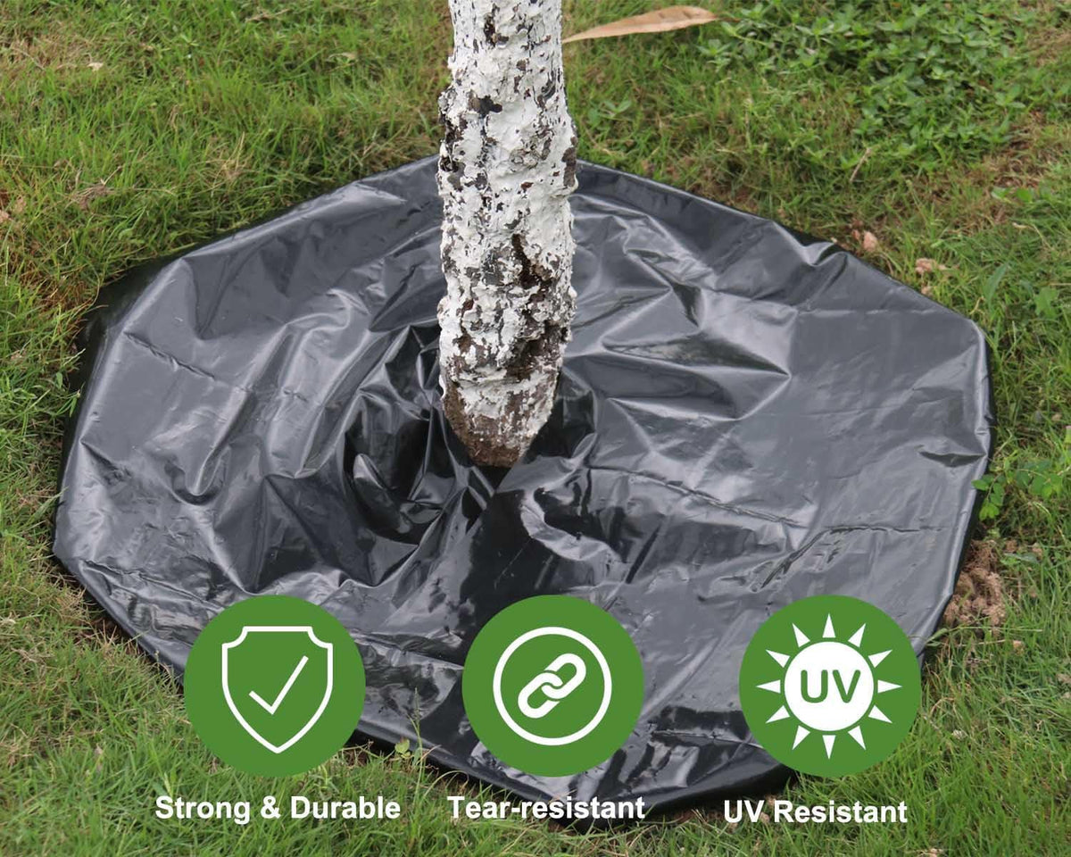 4 Mil Black Plastic Sheeting, 4 FTx100 FT Garden Landscape Plastic
