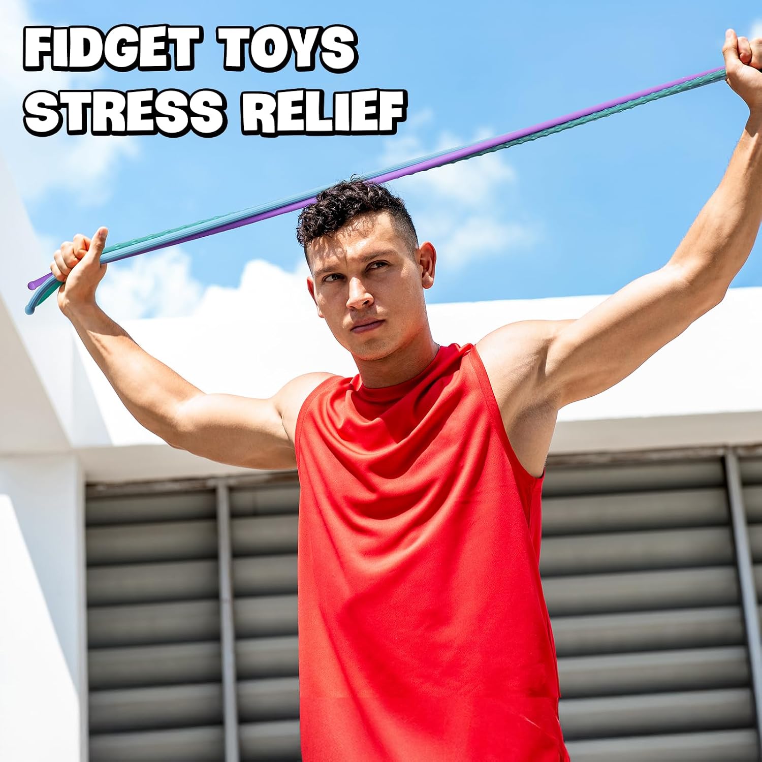 Fidget Sensory Autism Toys Kids - Textured Stretchy Strings for Adults ADHD Children Stress, Flexible & Durable Quiet