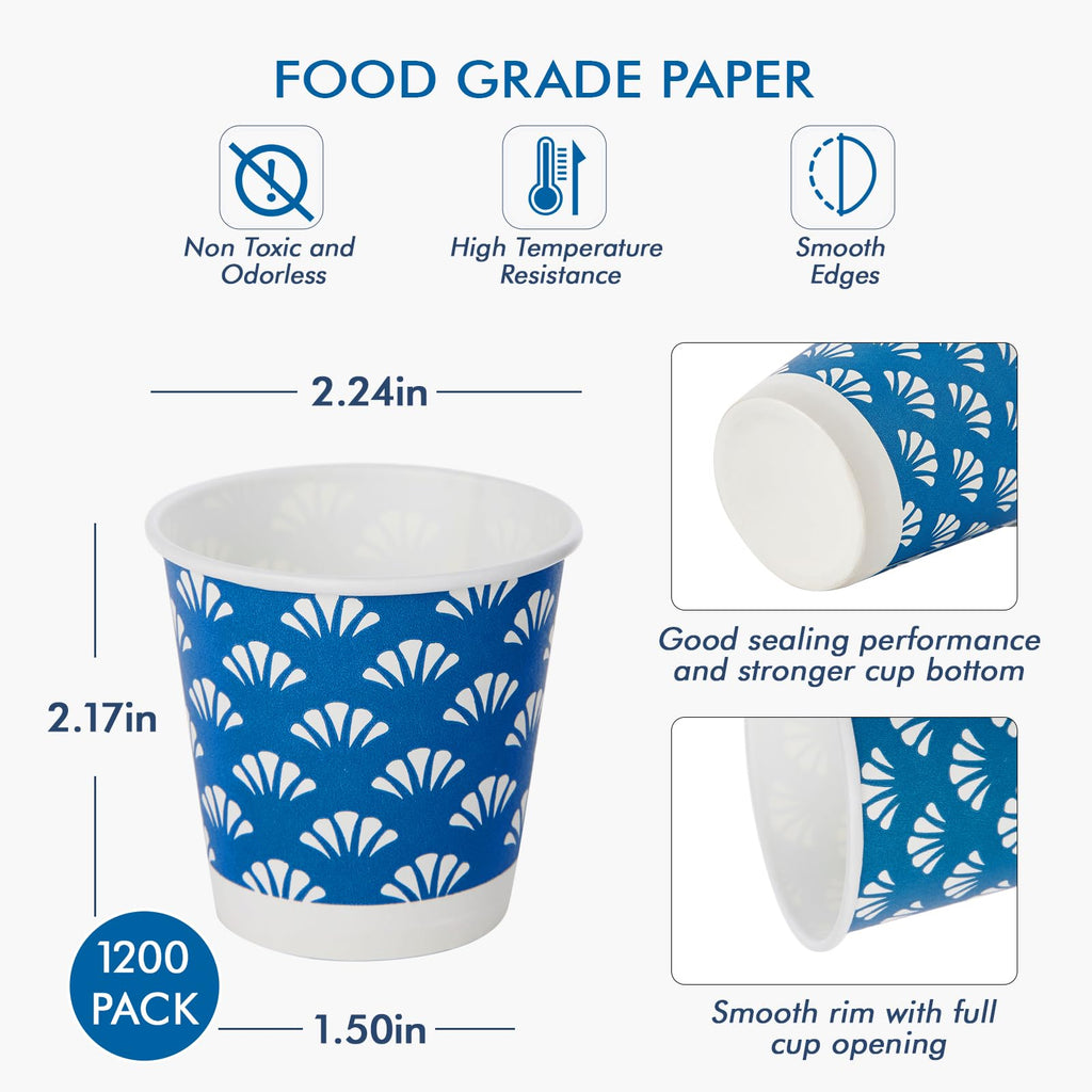 1200 Pack 3 oz Disposable Bathroom Paper Cups