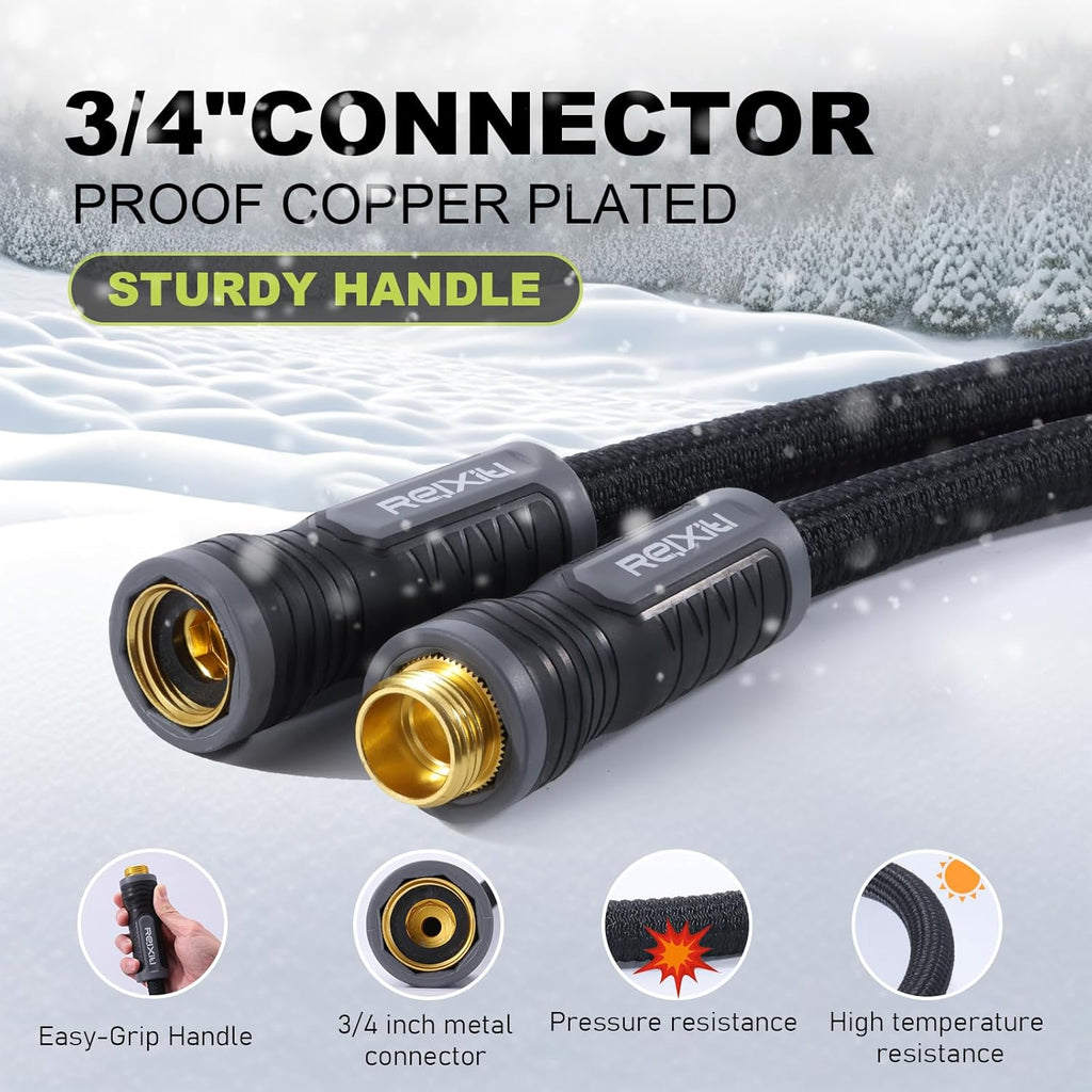 Garden Hose, Flexible Water Hose, Ultra Lightweight Non-Expanding hose with 10 Function Sprayer, Leak proof, Pressure
