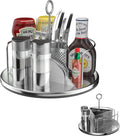 Rotating Condiment Caddy, Stainless, 360-Degree