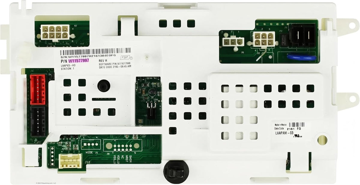 W11577997 for Whirlpool Maytag Washer Control Board 8TWTW6000JW1 MVWC565FW3