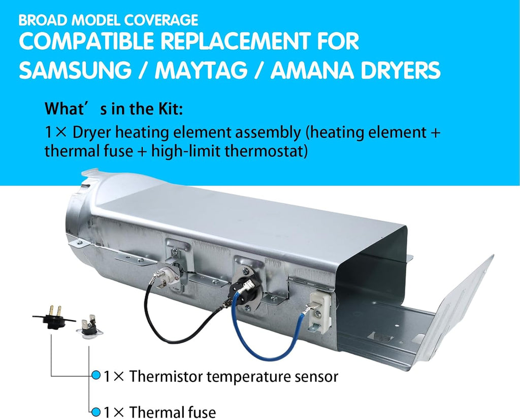 DVE45R6100CA3 DV431AEPXAA DVE45N5300VA3 DV210AEWXAA Dryer Heating Element