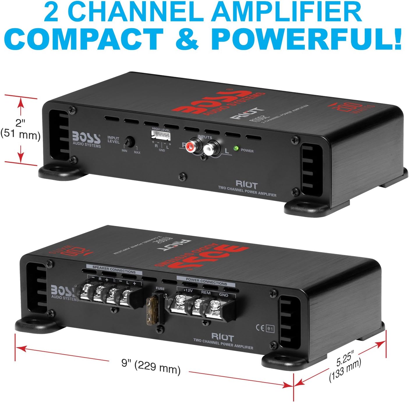 R1002 200 Watt 2 Channel Bridgeable Car Amplifier