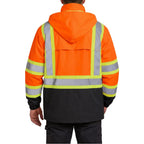 Hi Vis Rain Suit, ANSI Class 3 Rain Coat For Men Waterproof