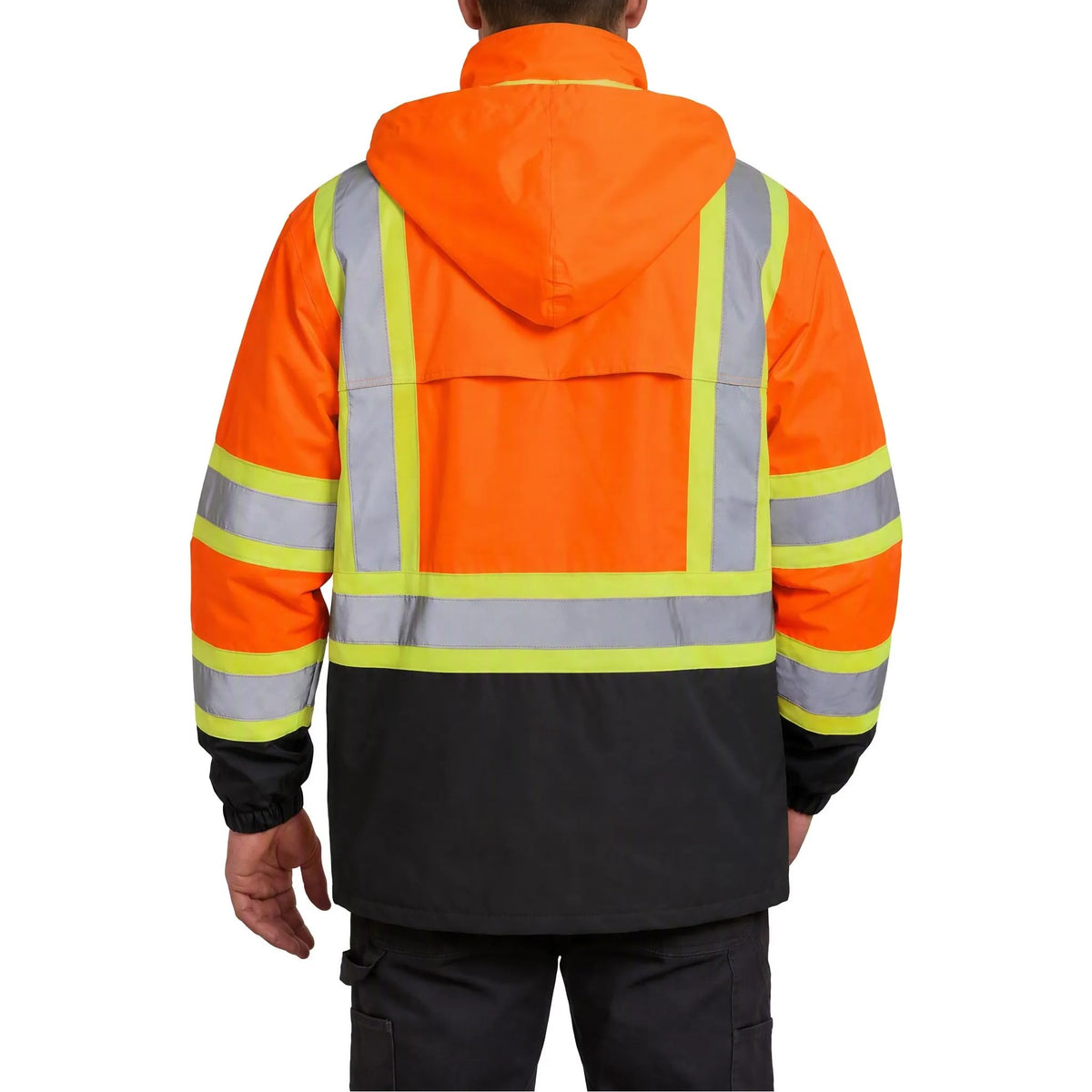 Hi Vis Rain Suit, ANSI Class 3 Rain Coat For Men Waterproof