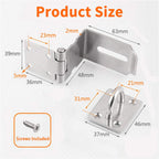 4 Inch Door Hasp Latch 90 Degree, Extra Thick Locking Latch Lock
