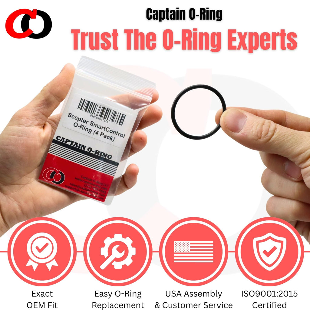 Captain O-Ring – Replacement O-Rings for Scepter SmartControl Gas Can Spout (4 Pack)