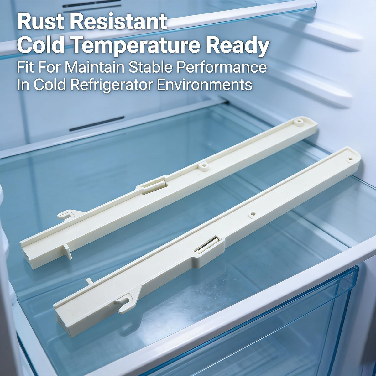 1 Pair Ice Tray Rail Replacement Kit Replace Left 7014649 and Right 7014661 Fit for Sub Zero Ice Makers Bucket Slides 532 561 632 632-2 642-3 661-2