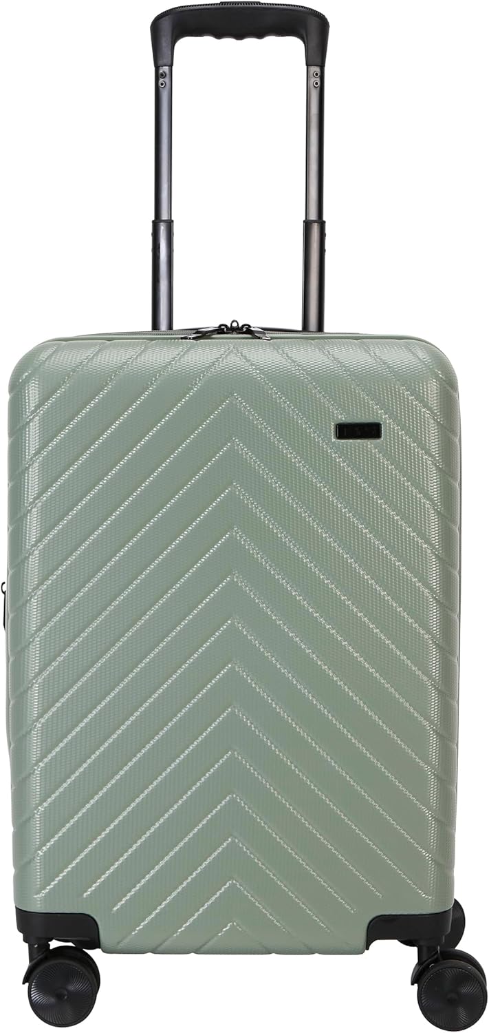 RIDGELINE 20-Inch Carry-On Lightweight Durable Hardside 8-Wheel Spinner Cabin Size Luggage, Sea Spray