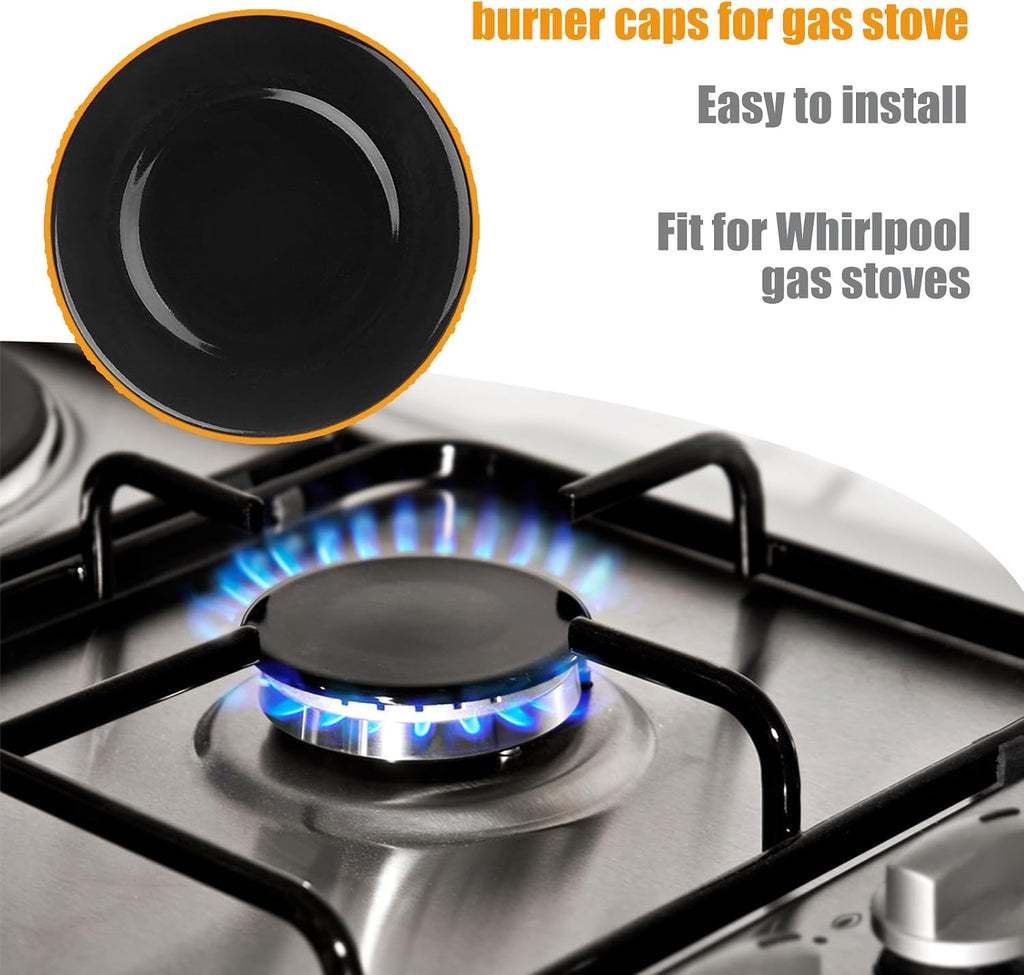 5PCS W10832694 Gas Stove burner covers for Sabaf, Replacement gas stove burner caps W10597133 AP5988633 PS11727796 4363154