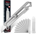 18mm Snap Off Utility Knife, Stainless Steel Heavy Duty Box Cutter