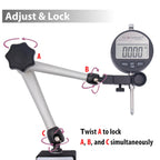 Clockwise Tools Digital Indicator with Magnetic Base Holder Stand, DIBR-0105 0-1 Inch/25.4mm, Inch/Metric Conversion, Auto Off