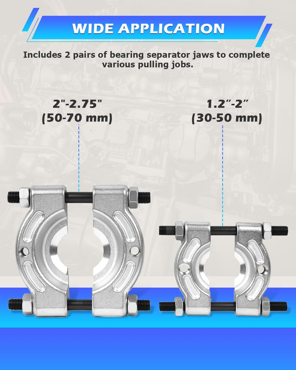 14Pcs Bearing Separator Puller Set, Bearings Splitters Puller Tool