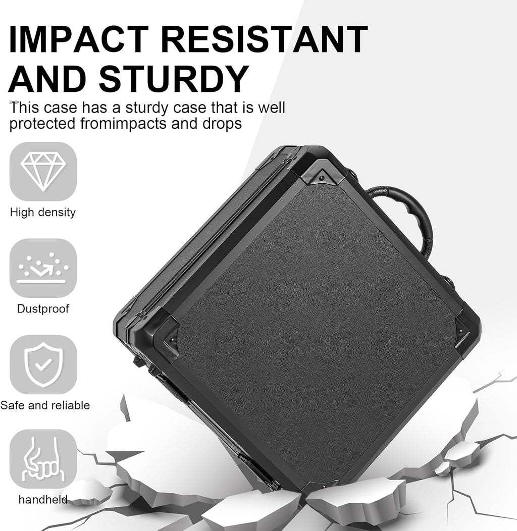 Protective Hard Case Shockproof Water-resistant with Customized DIY Foam Insert fit for Camera, tools, etc, 12.2 X