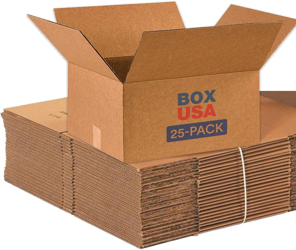 Shipping Boxes 16"L x 14"W x 8"H, 25-Pack Medium Corrugated Cardboard Boxes for Shipping, Mailing, Packing, Packaging
