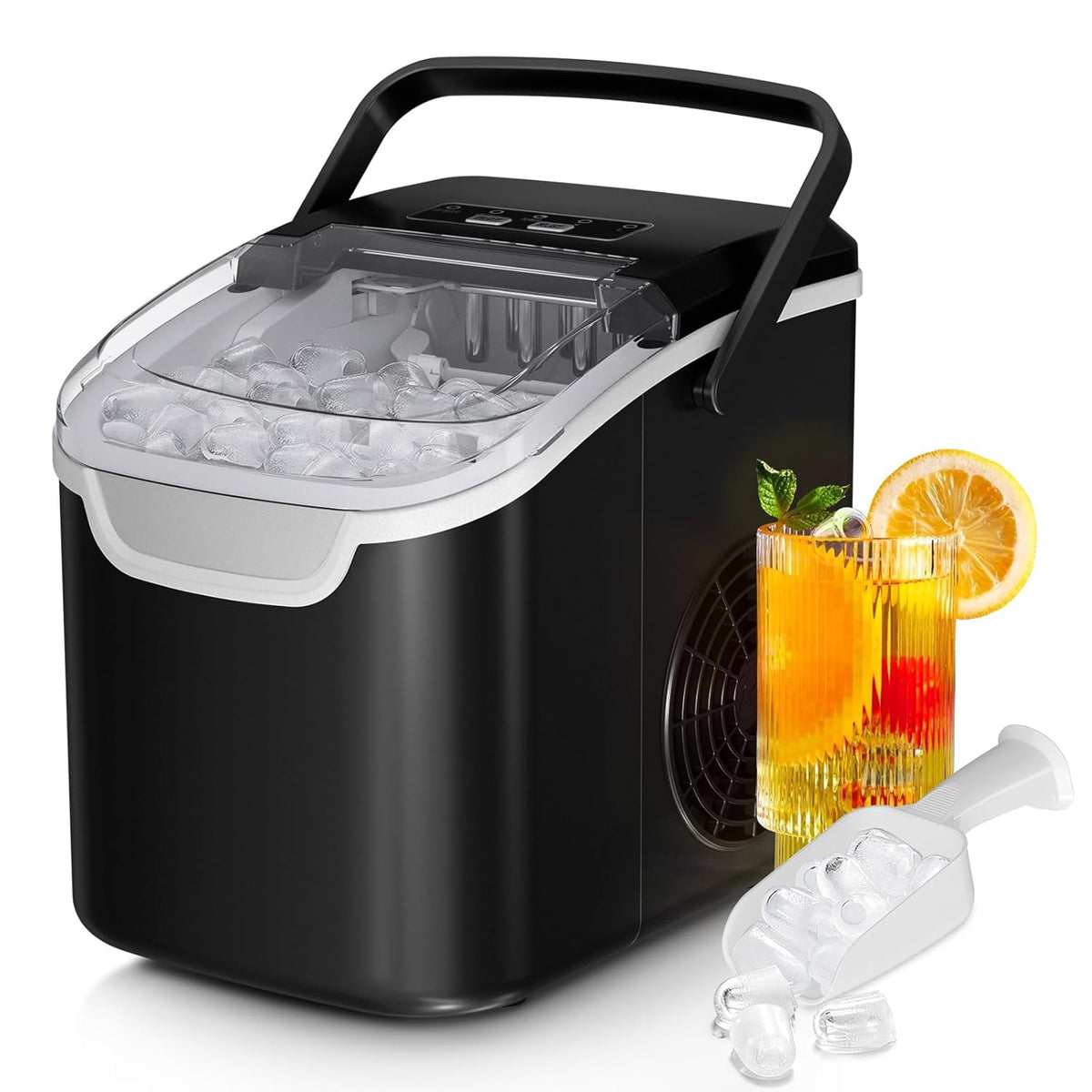 Countertop Ice Maker Machine, 26Lbs/Day Fastest 6‑Min Ice