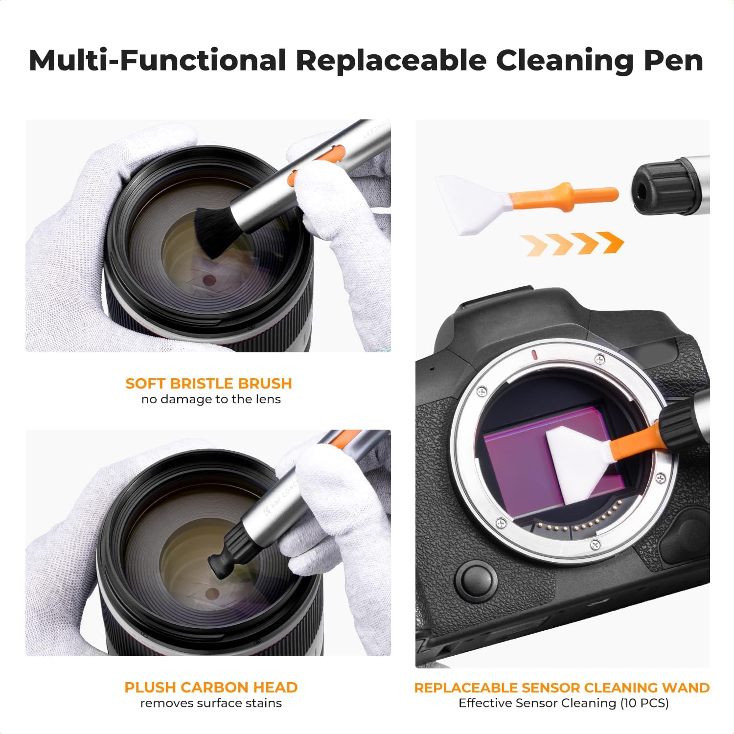 32-in-1 Pro Camera Cleaning Kit for Professional Photographers | Replaceable Lens Pen, Safe For Devices, Fast Dry