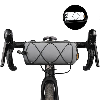 Bike Handlebar Bag, Bicycle Front Bag Shoulder Bag Storage Bag with Shoulder Strap for Road Mountain Bike Cycling