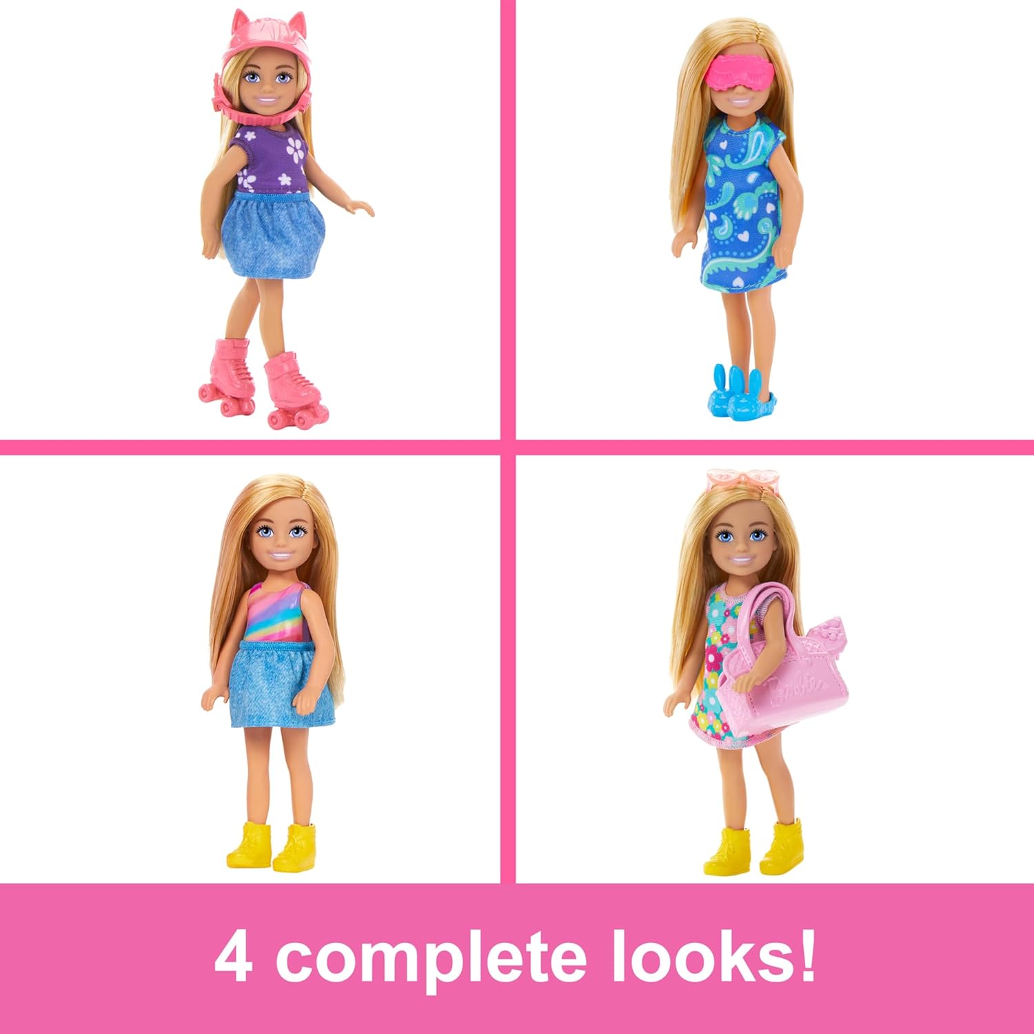 Barbie Chelsea Doll & Closet Toy Playset with 15 Pieces Clothes & Accessories Included, Foldable Set for On-The-Go