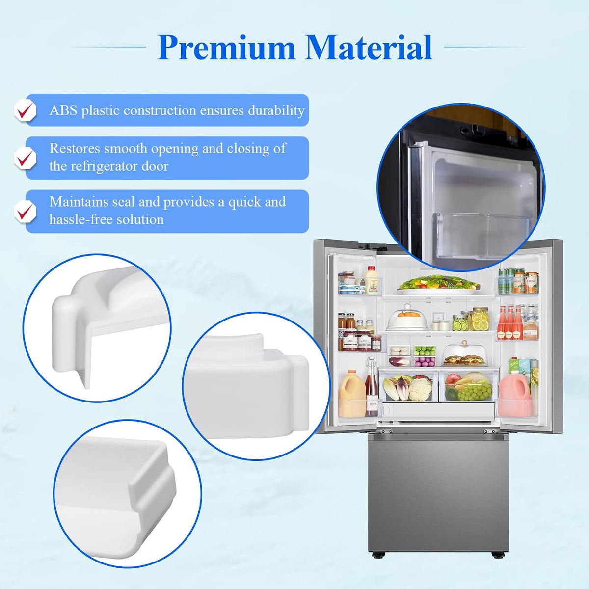 Refrigerator Door Flipper (Mullion) Repair Topper Fits Samsung Refrigerator