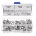MCMASKE #8-32 UNC Stainless Steel Button-Head Socket Cap Screws Hex Nuts Flat Washers Assortment Kit