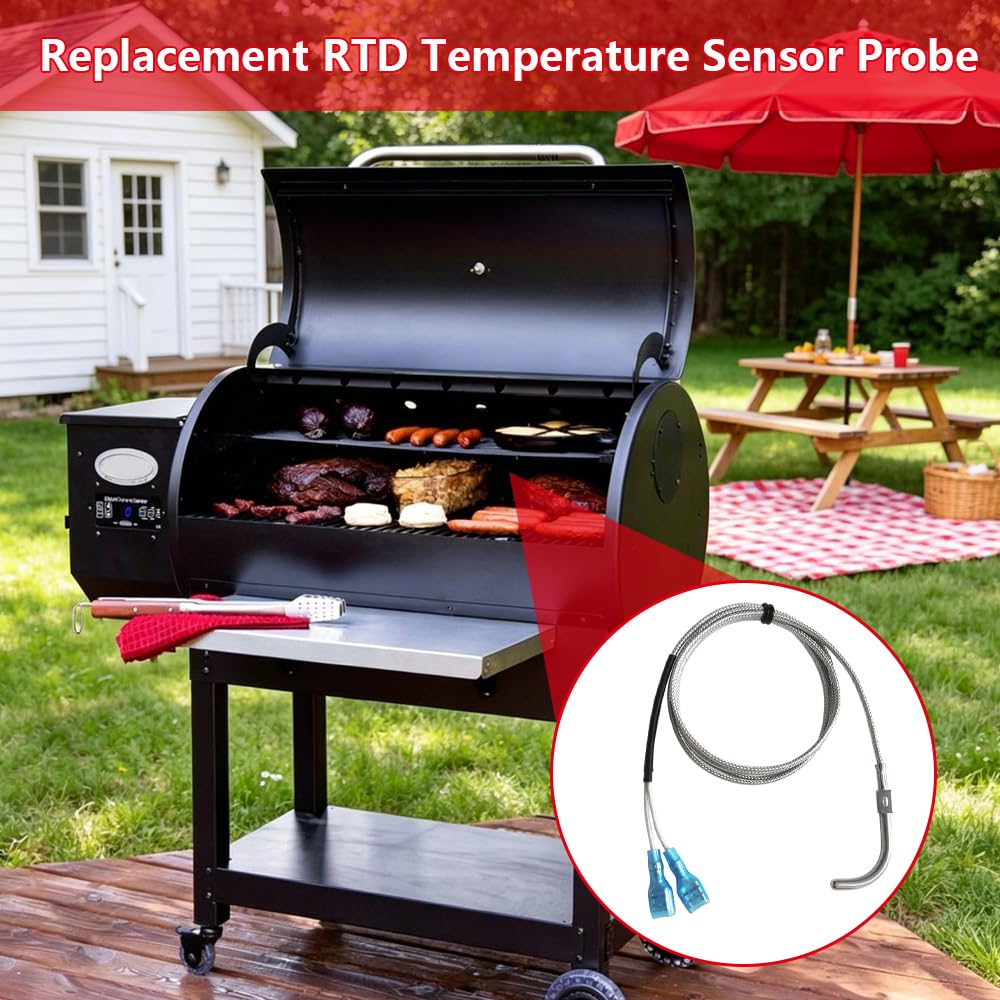 RTD Temperature Sensor Probe for Louisiana Pellet Grill,Replace Part 50151