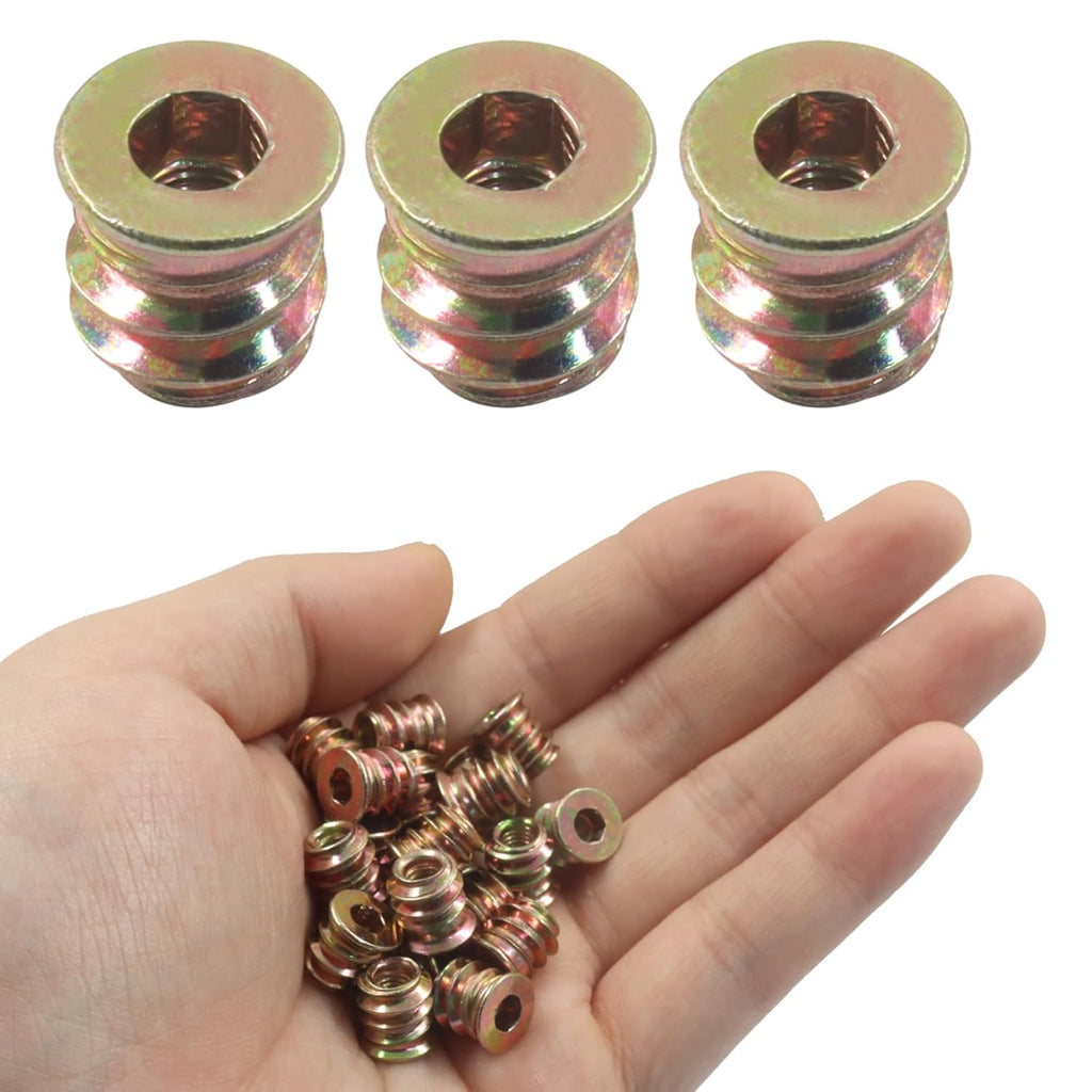M4 x 10mm Threaded Insert Nuts, 20 Pcs