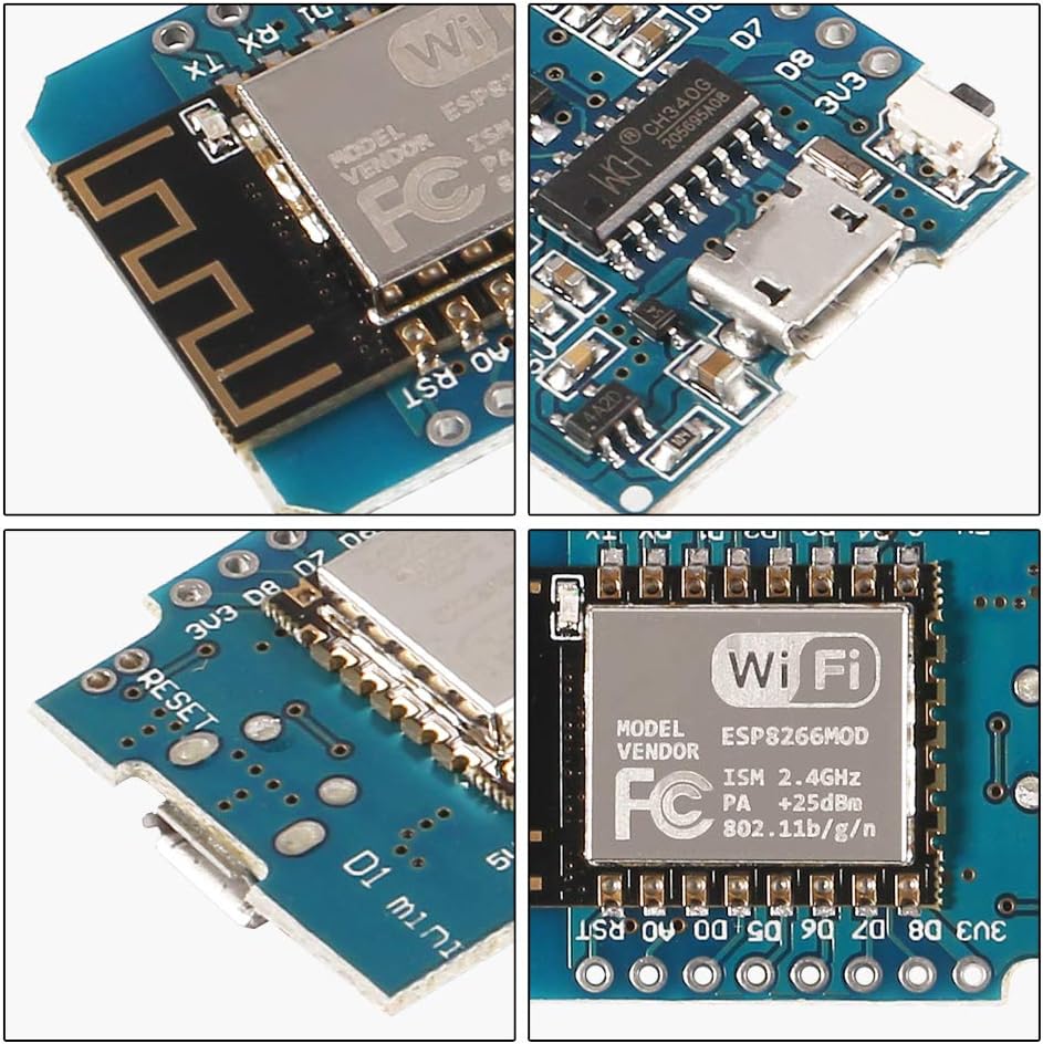 AITRIP D1 Mini WiFi Dev Board,Mini NodeMcu Lua 4M Bytes WLAN WiFi Internet Development Board Base on ESP8266 ESP-12F for Arduino, 100% Compatible with WeMos D1 Mini (Pack of 6)