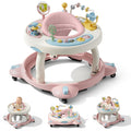 Baby Walker with Wheels, Foldable Baby Walker for Baby 6-12 Months, 3-Position Rotating Seat with Interactive