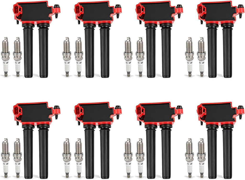 OTO-K Ignition Coil Packs and Iridium Spark Plugs Compatible with V8 5.7L Hemi Ram 1500 2500 3500 Dodge Challenger