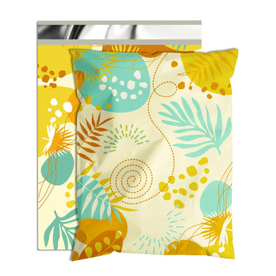 Cute Poly Mailers 10x13 Inch 100 Pcs, Colorful Leaves