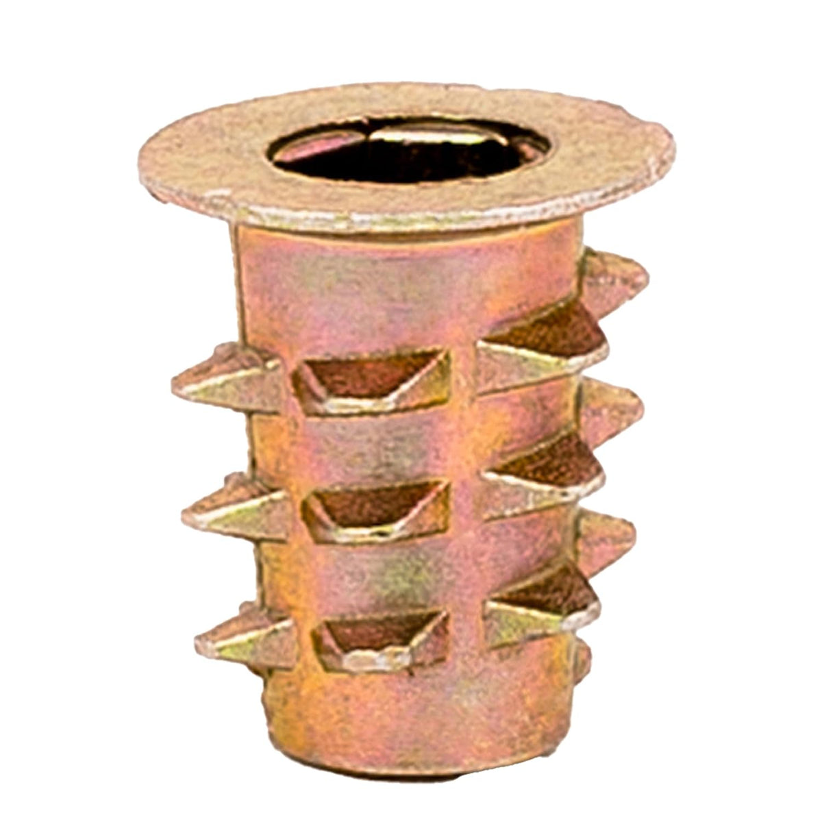 E-Z LOK Hex Thread Insert for Soft Wood, Flanged, 10-24, 13mm, 50 ct