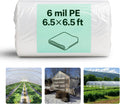 6 Mil Greenhouse Plastic Sheeting Heavy Duty Clear 6.5 x 6.5 ft