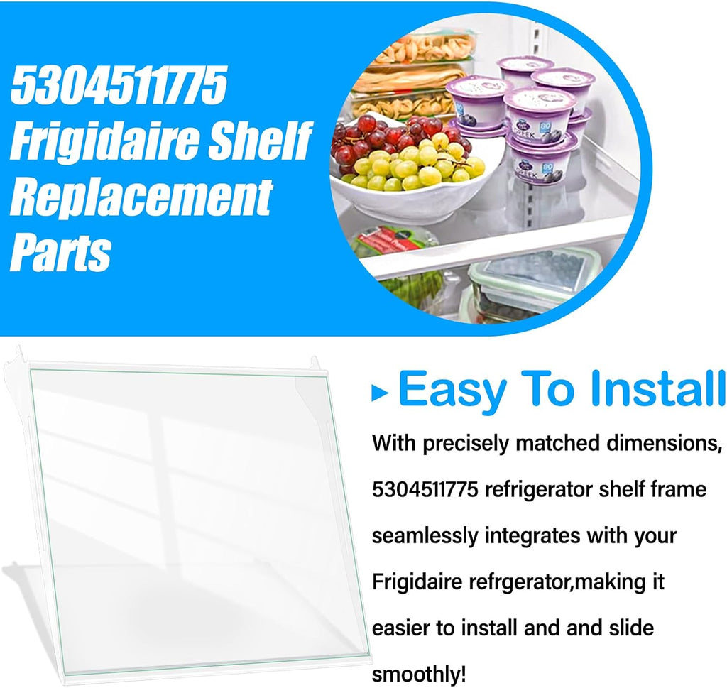 ALVAR 5304511775 Glass Shelf for Frigidaire Refrigerator Shelf Replacement