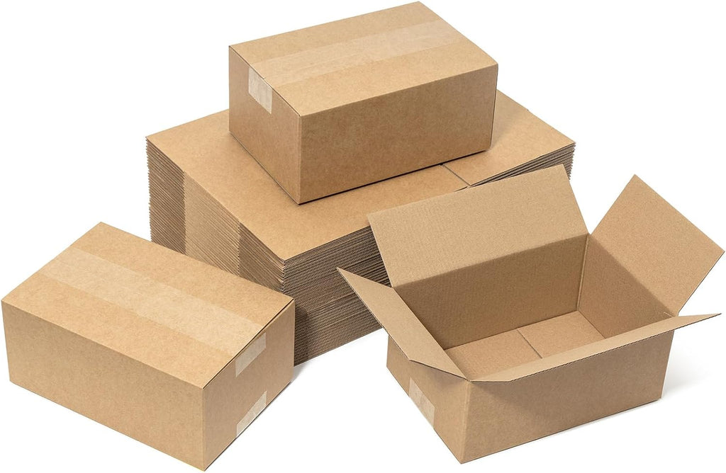 9x6x4" Shipping Boxes 50 Pack Corrugated Cardboard Box Brown