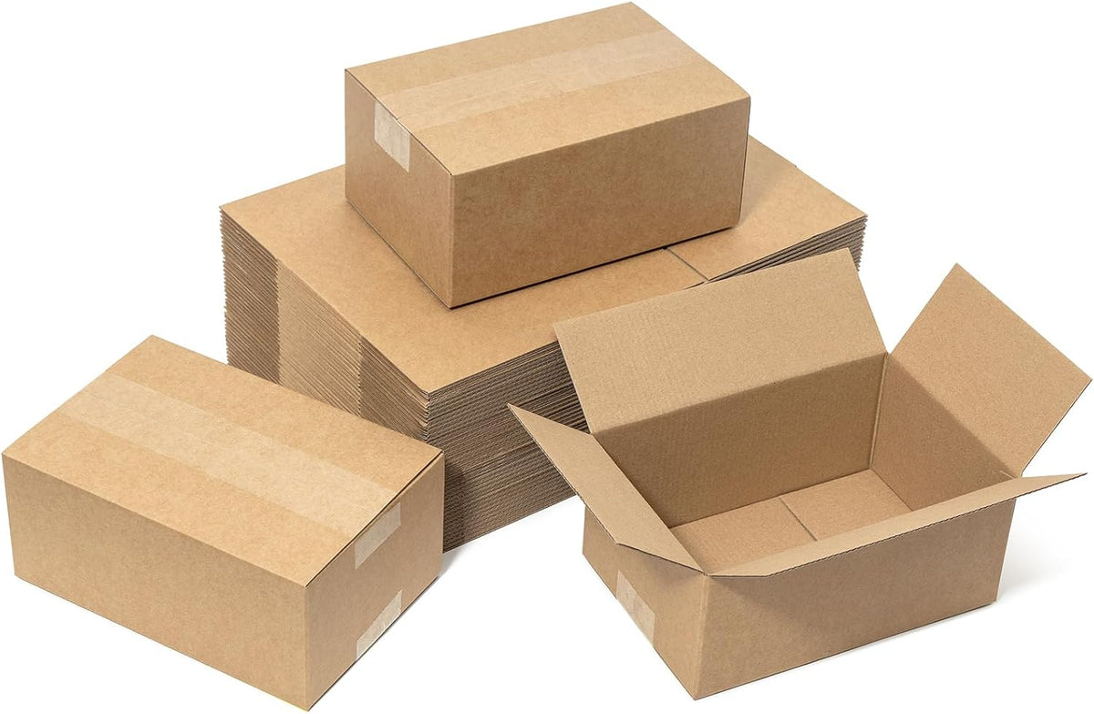 9x6x4" Shipping Boxes 50 Pack Corrugated Cardboard Box Brown