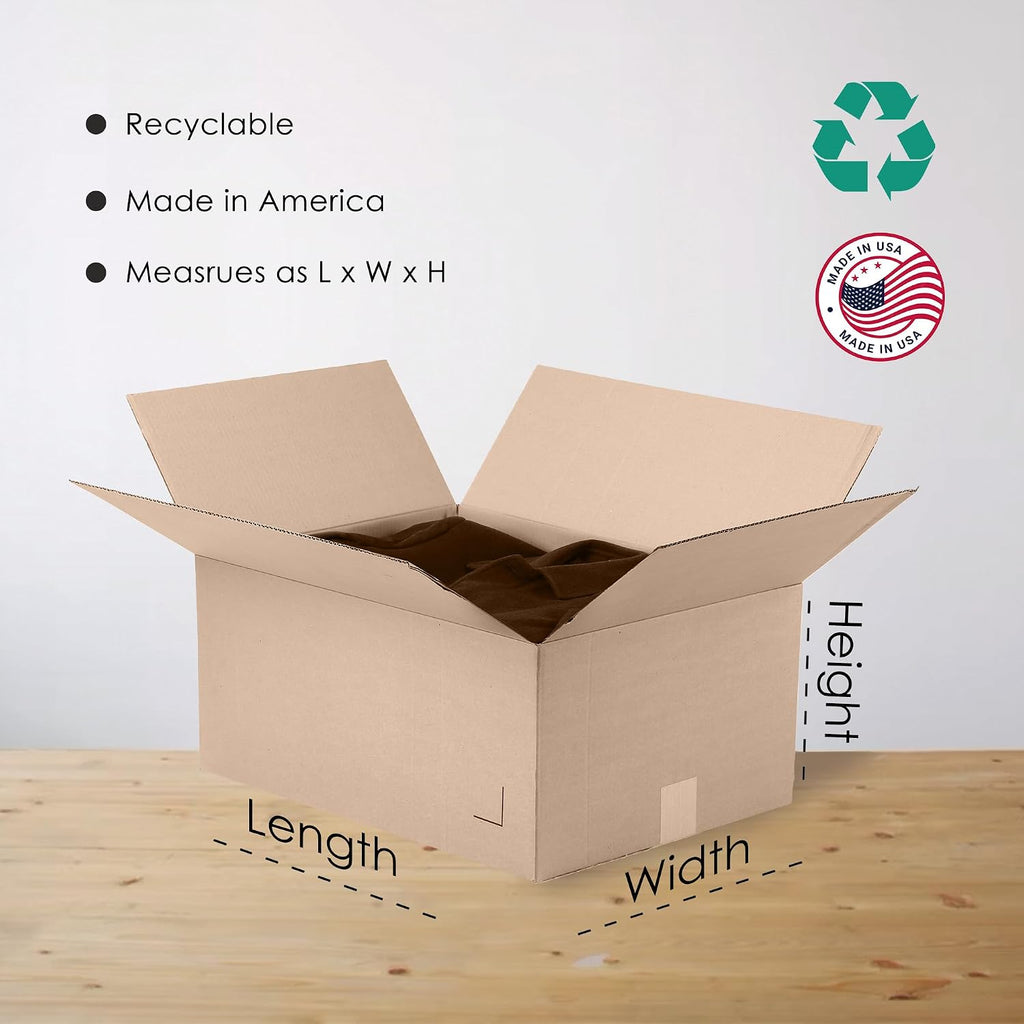 12x12x12'' Corrugated Cardboard Shipping Boxes 25 Pack