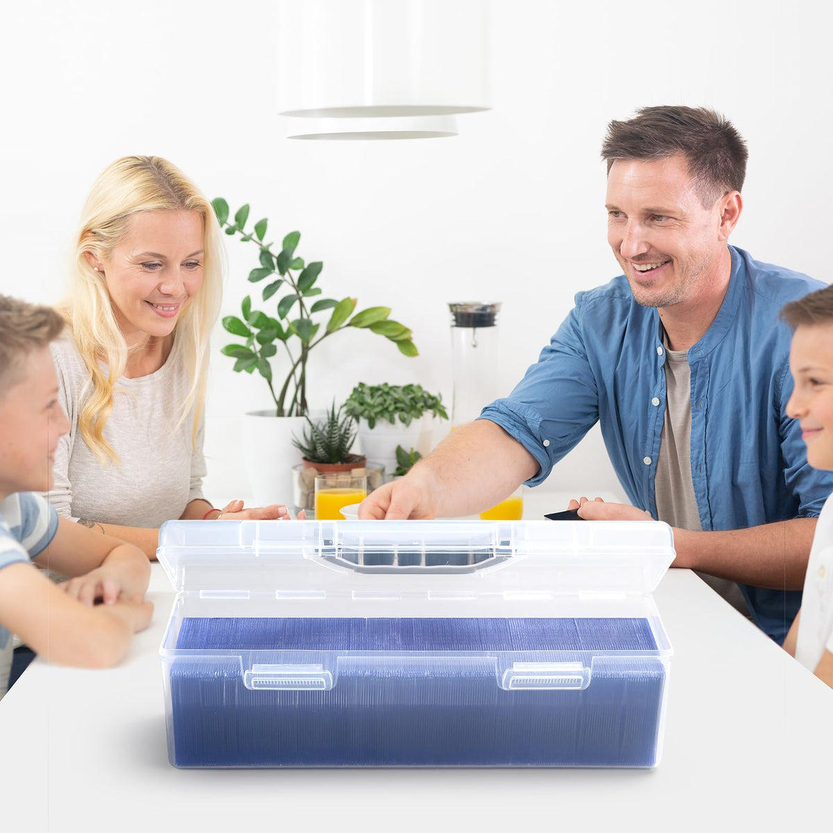 Storage Box For Toploader, Trading Card Storage Box Plastic, Playing Card Case, Large For Toploaders 200 Cards 750