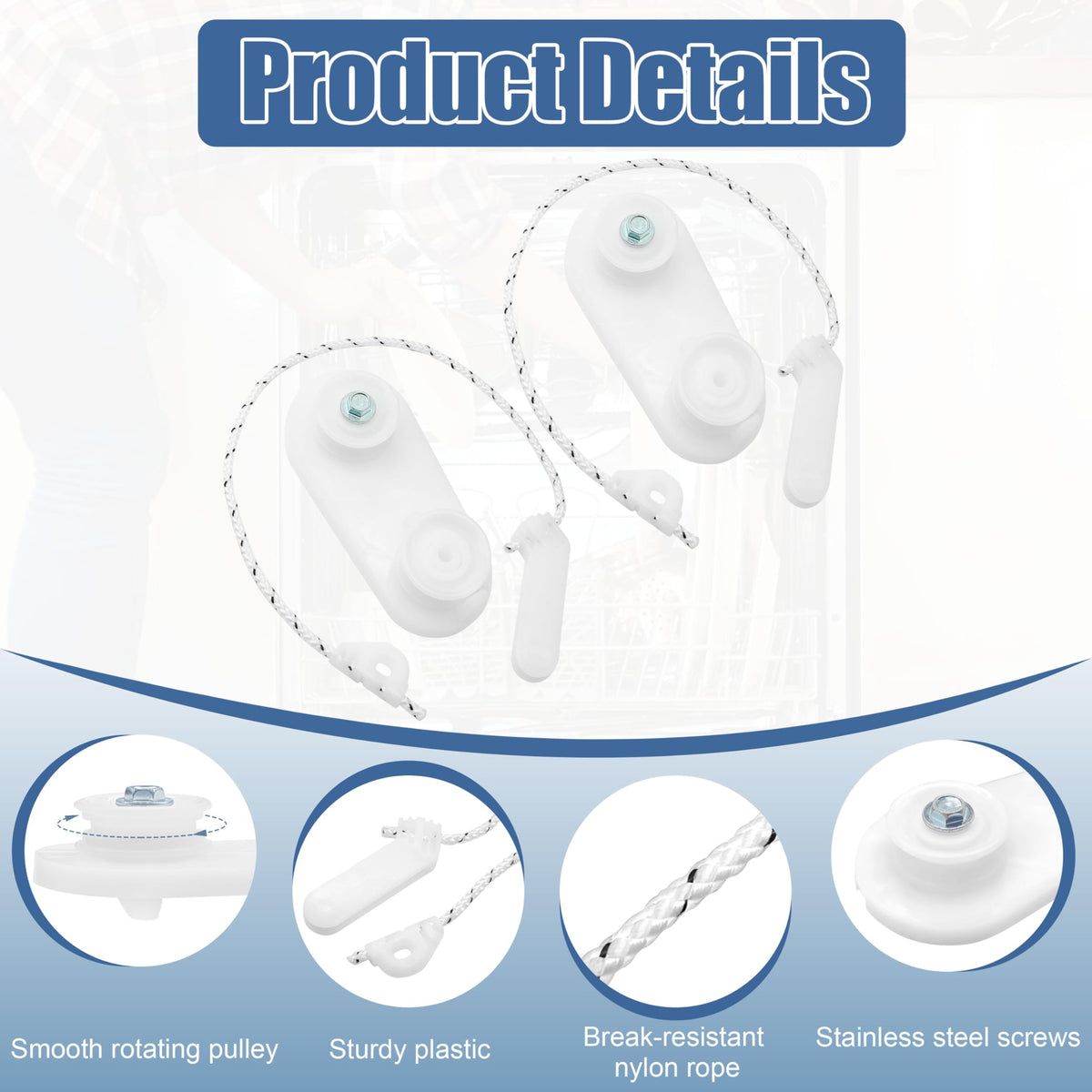 8194001 Dishwasher Door Balance Link Kit Fits Whirlpool Kitchenaid KitchenAid