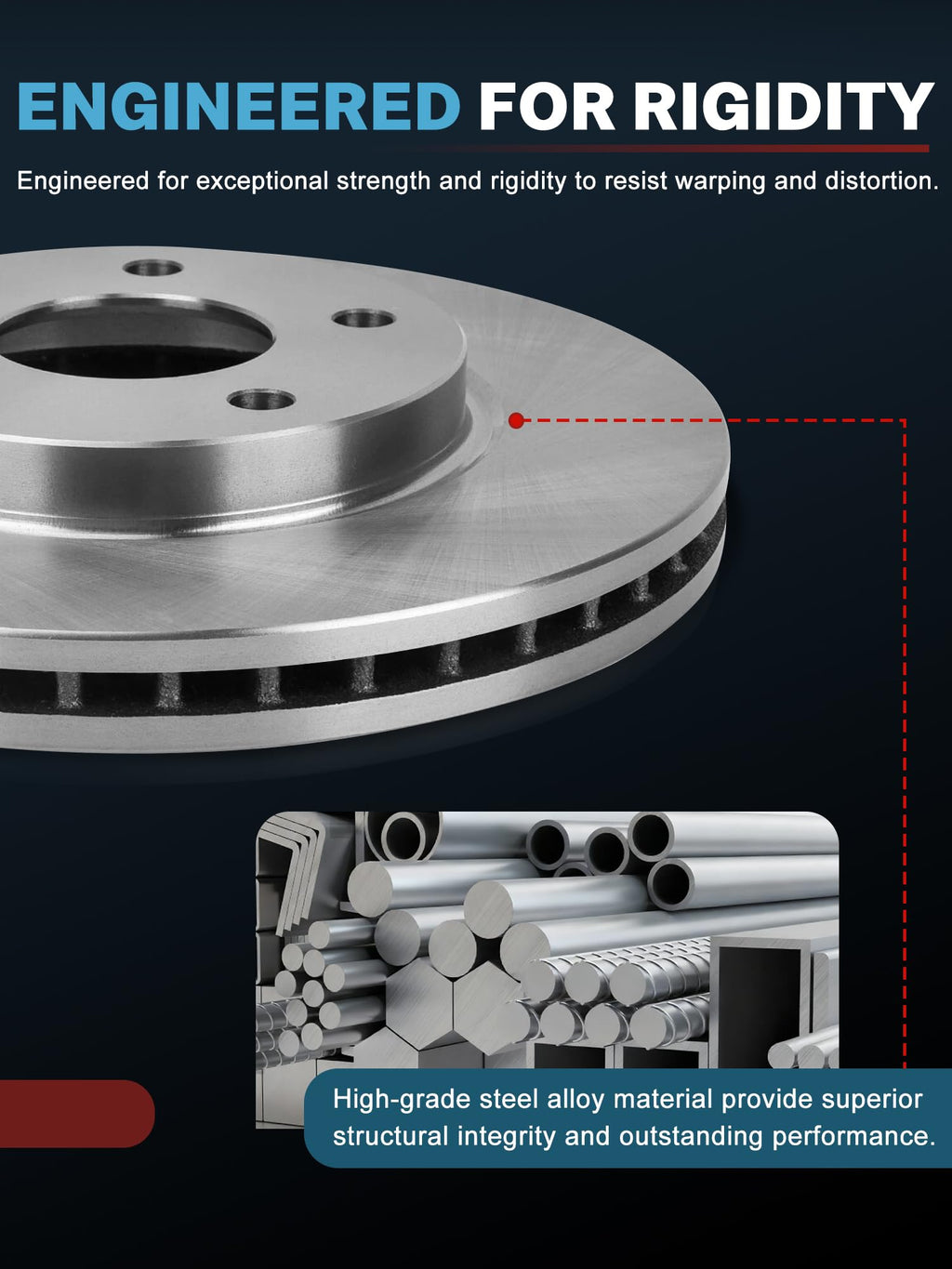ALLCOMBO 11.1" Front and Rear Brake Rotors Compatible with 2015 Honda Civic